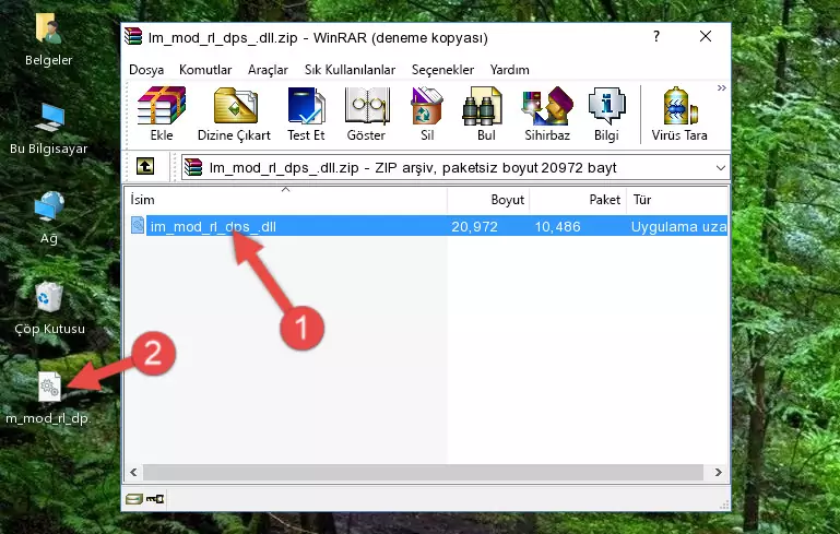 Uygulama ana klasörüne Im_mod_rl_dps_.dll dosyasını yapıştırma