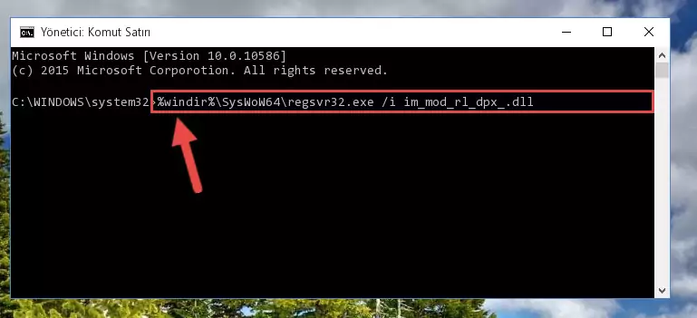 Im_mod_rl_dpx_.dll kütüphanesinin kaydını sistemden kaldırma