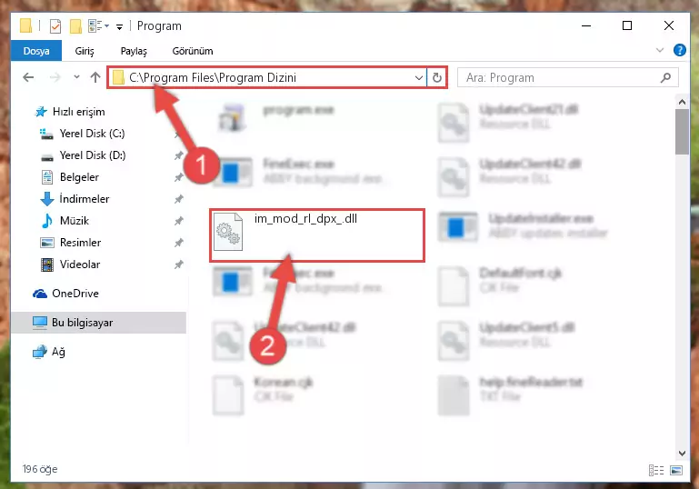 Im_mod_rl_dpx_.dll kütüphanesinin sorunlu kaydını Regedit'den kaldırma (64 Bit için)