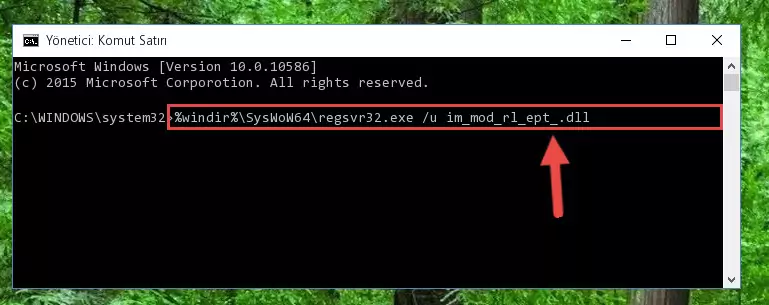 Im_mod_rl_ept_.dll kütüphanesi için yeni kayıt oluşturma
