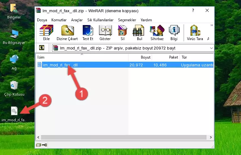 Im_mod_rl_fax_.dll kütüphanesini uygulamanın ana klasörüne kopyalama