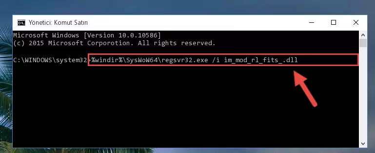 Im_mod_rl_fits_.dll kütüphanesinin bozuk kaydını Windows Kayıt Defterinden kaldırma (64 Bit için)