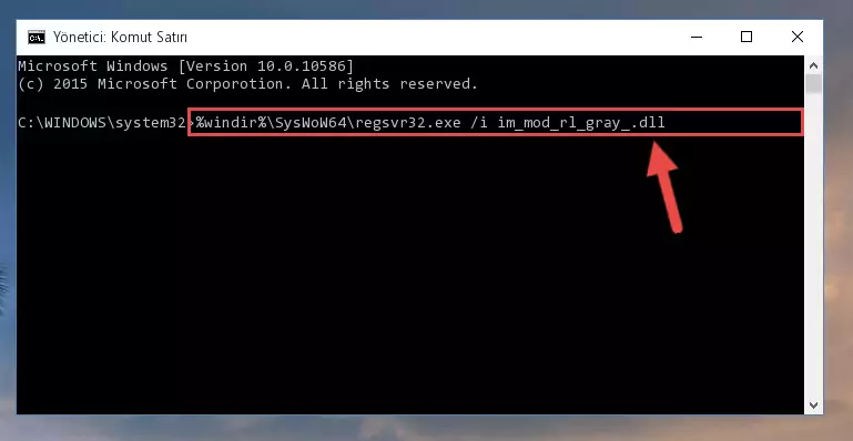 Im_mod_rl_gray_.dll dosyasının hasarlı kaydını sistemden kaldırma (64 Bit için)