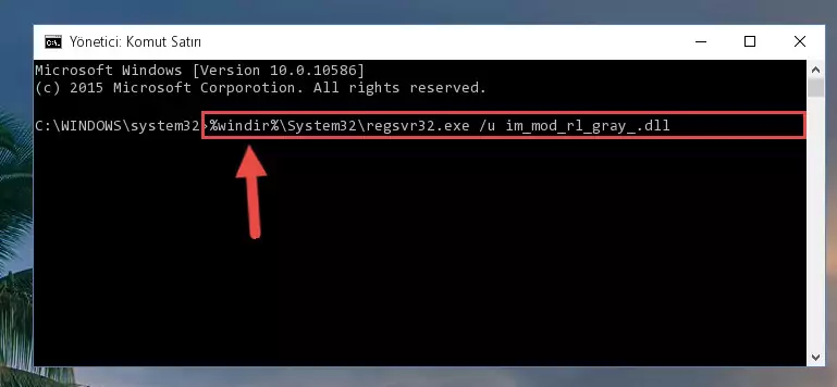Im_mod_rl_gray_.dll dosyası için yeni kayıt oluşturma