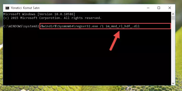 Im_mod_rl_hdf_.dll kütüphanesinin bozuk kaydını Windows Kayıt Defterinden kaldırma (64 Bit için)