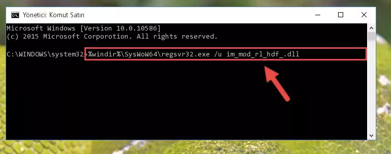Im_mod_rl_hdf_.dll kütüphanesini sisteme tekrar kaydetme (64 Bit için)