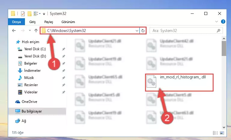 Im_mod_rl_histogram_.dll dosyasını Windows/System32 dizinine yapıştırma