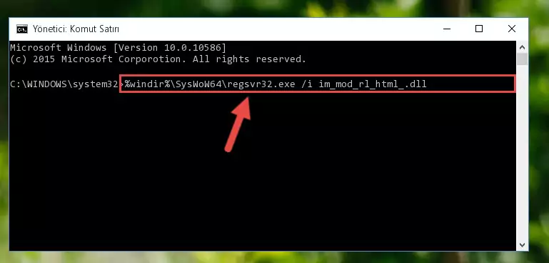 Im_mod_rl_html_.dll dosyasının sorunlu kaydını Regedit'den kaldırma (64 Bit için)