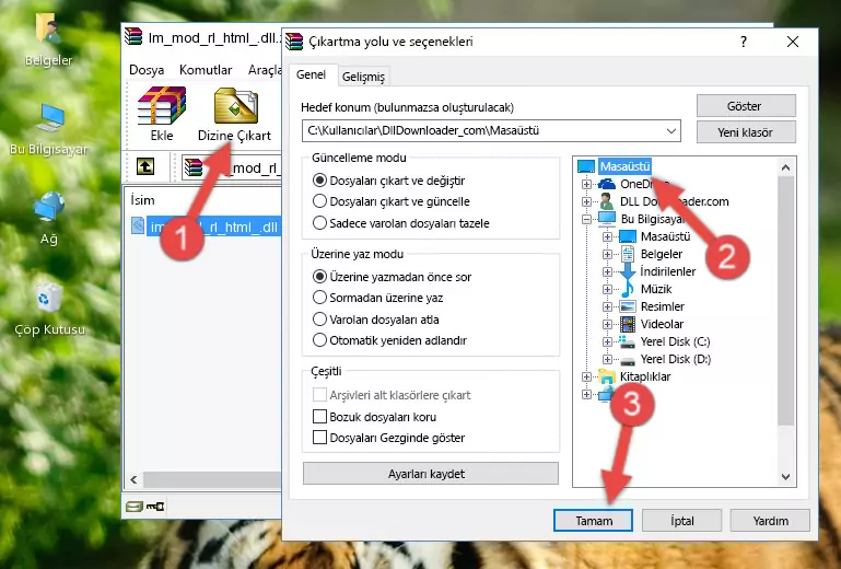 Im_mod_rl_html_.dll dosyasını Windows/System32 dizinine kopyalama