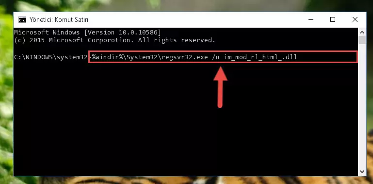 Im_mod_rl_html_.dll dosyası için Regedit (Windows Kayıt Defteri) üzerinde temiz kayıt oluşturma