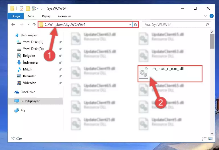 Im_mod_rl_icm_.dll kütüphanesini masaüstüne çıkarma