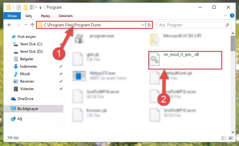 Im_mod_rl_iptc_.dll dosyasının hasarlı kaydını sistemden kaldırma (64 Bit için)