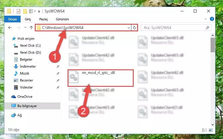 Im_mod_rl_iptc_.dll dosyasını Windows/sysWOW64 dizinine kopyalama