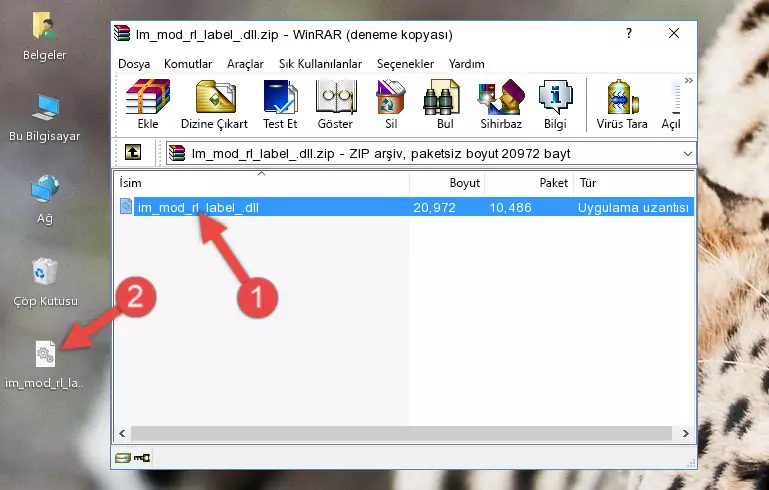 Uygulama ana klasörüne Im_mod_rl_label_.dll dosyasını yapıştırma