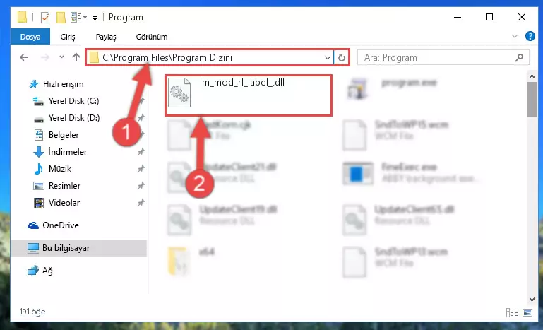 Im_mod_rl_label_.dll dosyasının sorunlu kaydını Regedit'den kaldırma (64 Bit için)