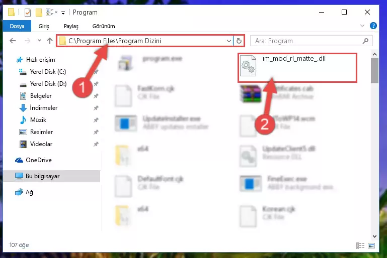 Im_mod_rl_matte_.dll dosyasının bozuk kaydını Windows Kayıt Defterinden kaldırma (64 Bit için)
