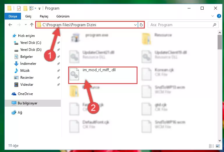 Im_mod_rl_miff_.dll kütüphanesinin hasarlı kaydını sistemden kaldırma (64 Bit için)