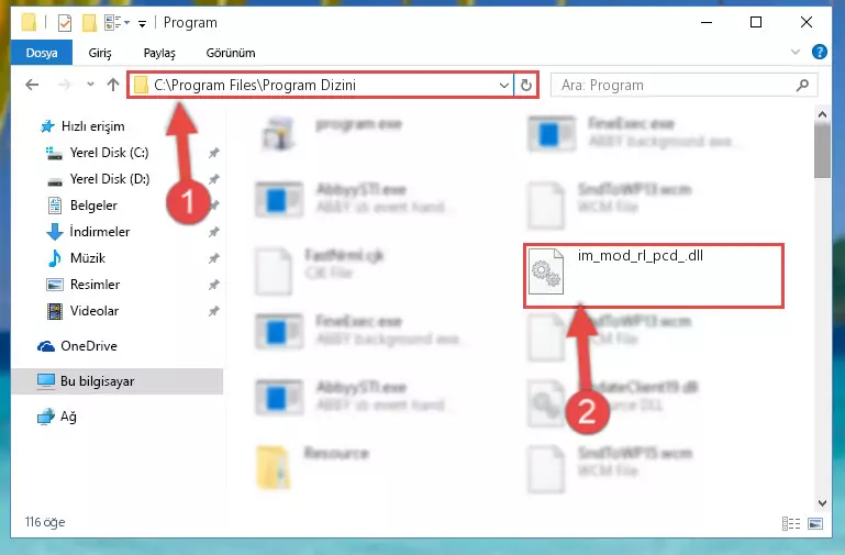 Im_mod_rl_pcd_.dll kütüphanesinin bozuk kaydını Windows Kayıt Defterinden kaldırma (64 Bit için)