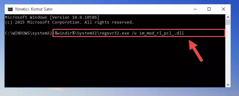 Im_mod_rl_pcl_.dll kütüphanesini sisteme tekrar kaydetme