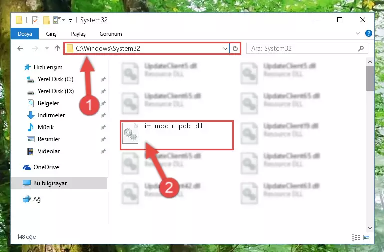 Im_mod_rl_pdb_.dll dosyasını Windows/sysWOW64 dizinine kopyalama