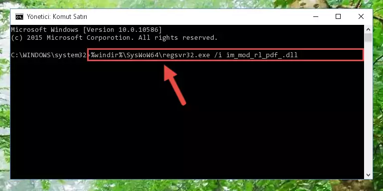 Im_mod_rl_pdf_.dll dosyasının hasarlı kaydını sistemden kaldırma (64 Bit için)