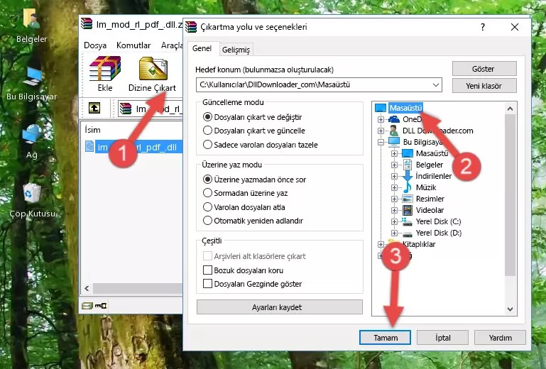Im_mod_rl_pdf_.dll dosyasını Windows/System32 dizinine yapıştırma