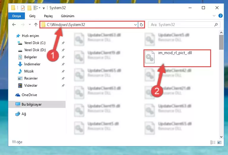 Im_mod_rl_pict_.dll dosyasını Windows/System32 dizinine kopyalama