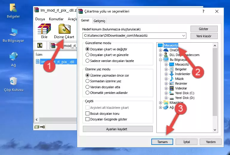Im_mod_rl_pix_.dll dosyasını Windows/System32 dizinine kopyalama