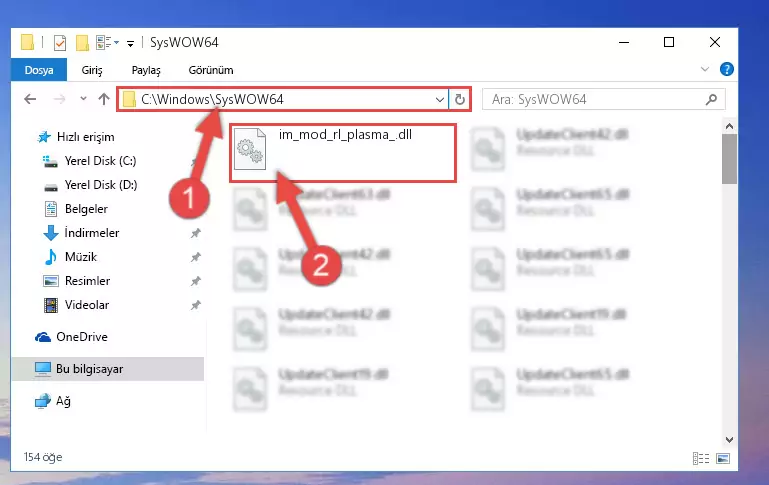 Im_mod_rl_plasma_.dll dosyasını Windows/sysWOW64 dizinine kopyalama