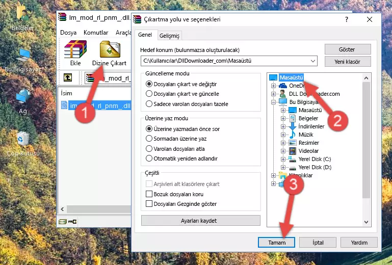 Im_mod_rl_pnm_.dll dosyasını Windows/System32 dizinine kopyalama
