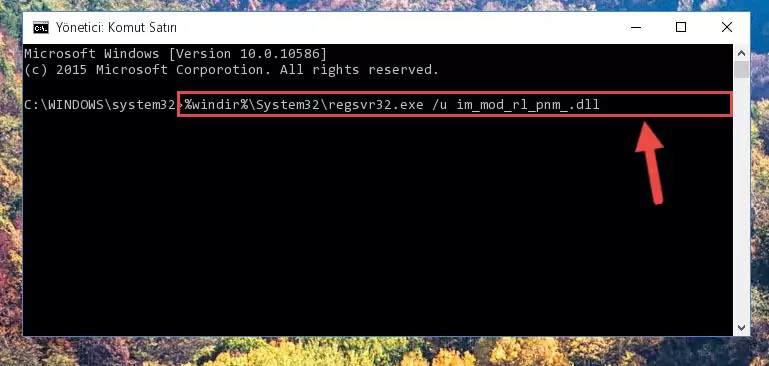 Im_mod_rl_pnm_.dll dosyasını sisteme tekrar kaydetme