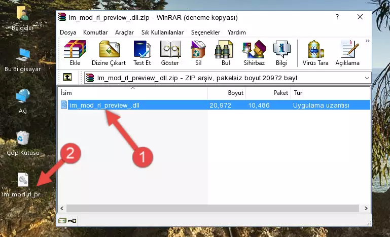 Uygulama ana klasörüne Im_mod_rl_preview_.dll dosyasını yapıştırma