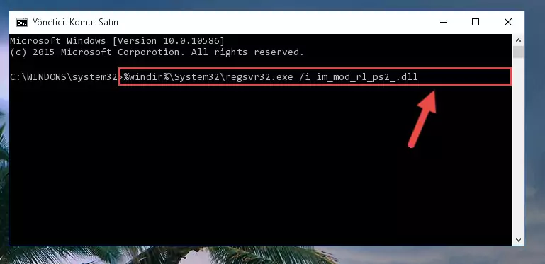 Im_mod_rl_ps2_.dll dosyasını sisteme tekrar kaydetme (64 Bit için)