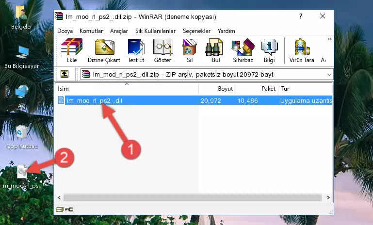 Program kurulum dizinine Im_mod_rl_ps2_.dll dosyasını kopyalama.