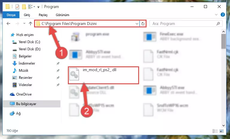 Im_mod_rl_ps2_.dll dosyasının hasarlı kaydını sistemden kaldırma (64 Bit için)
