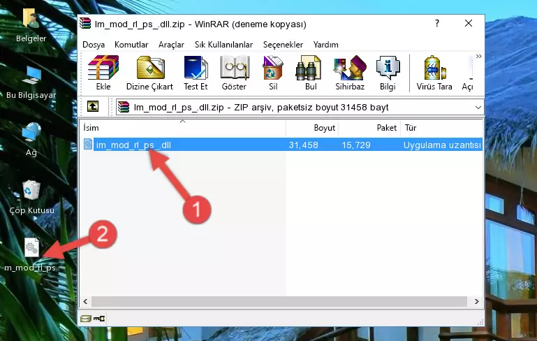 Program kurulum dizinine Im_mod_rl_ps_.dll dosyasını kopyalama.