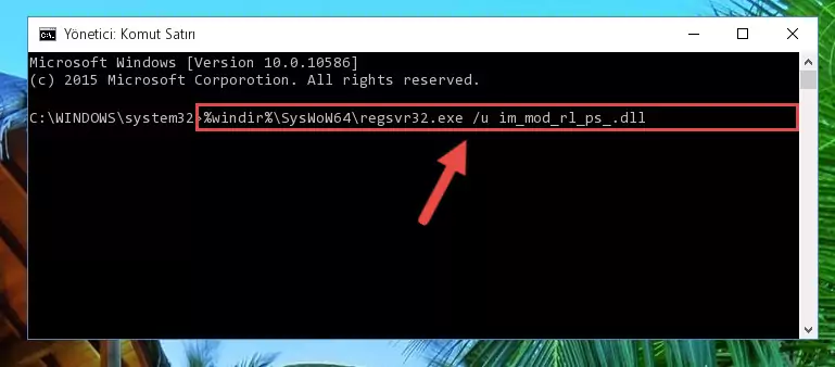 Im_mod_rl_ps_.dll dosyası için Regedit (Windows Kayıt Defteri) üzerinde temiz kayıt oluşturma
