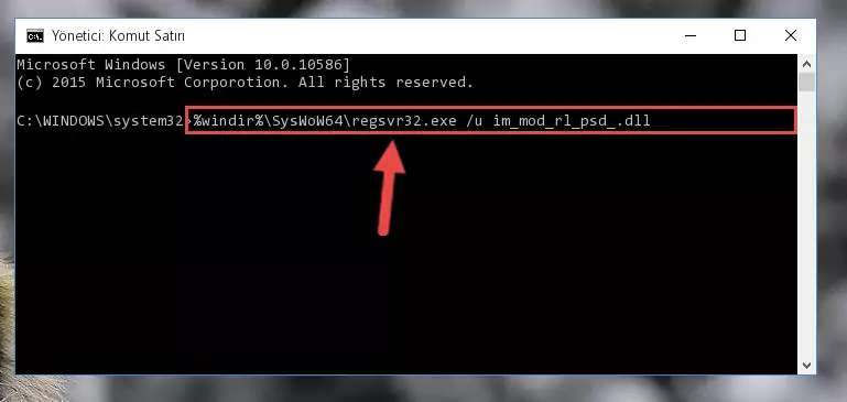 Im_mod_rl_psd_.dll dosyası için Regedit (Windows Kayıt Defteri) üzerinde temiz kayıt oluşturma