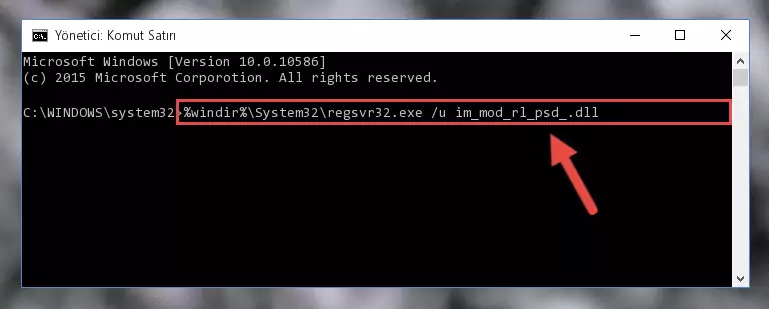 Im_mod_rl_psd_.dll dosyasını .zip dosyası içinden çıkarma