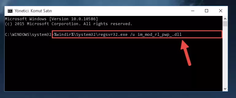 Im_mod_rl_pwp_.dll dosyasını .zip dosyası içinden çıkarma