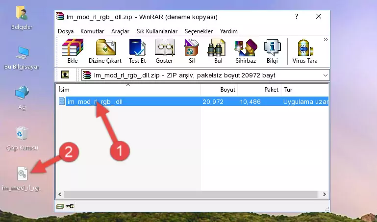 Uygulama ana klasörüne Im_mod_rl_rgb_.dll dosyasını yapıştırma
