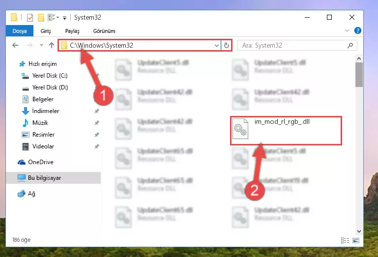 Im_mod_rl_rgb_.dll dosyasını Windows/System32 dizinine kopyalama