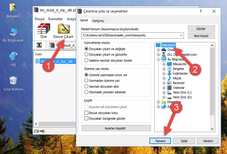 Im_mod_rl_rla_.dll dosyasını Windows/System32 dizinine kopyalama