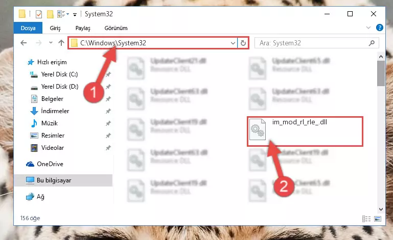 Im_mod_rl_rle_.dll dosyasını Windows/System32 dizinine kopyalama