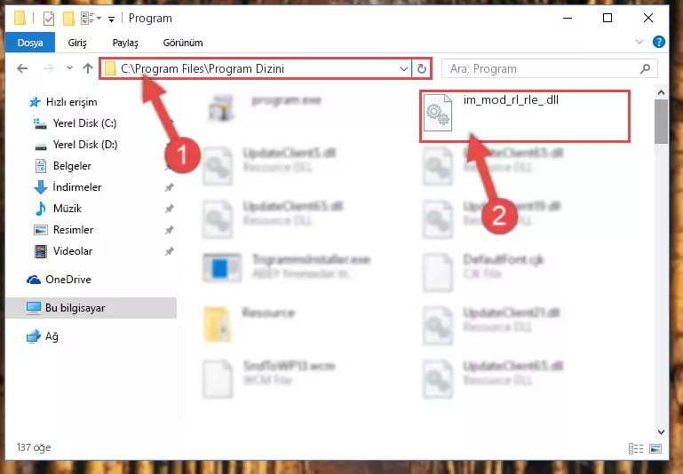 Im_mod_rl_rle_.dll dosyasının bozuk kaydını Windows Kayıt Defterinden kaldırma (64 Bit için)