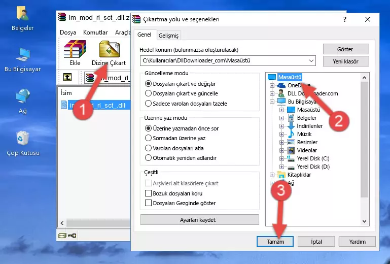 Im_mod_rl_sct_.dll kütüphanesini Windows/System32 klasörüne kopyalama