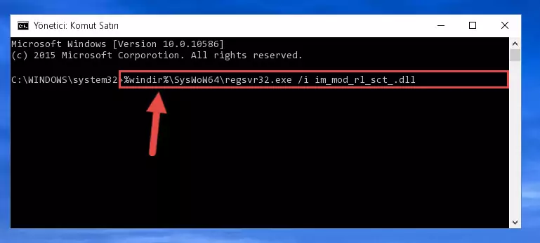 Im_mod_rl_sct_.dll kütüphanesinin hasarlı kaydını sistemden kaldırma (64 Bit için)