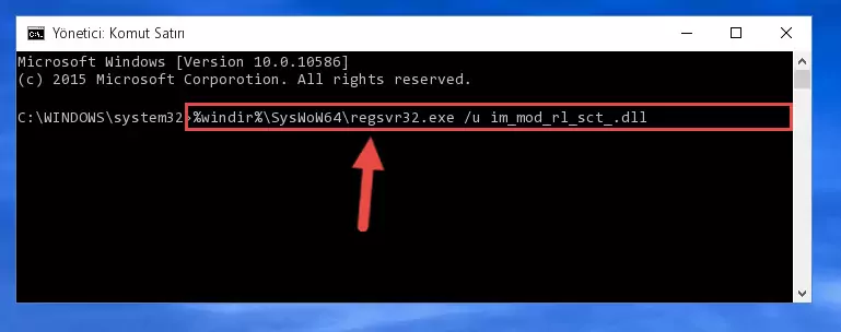 Im_mod_rl_sct_.dll kütüphanesini sisteme tekrar kaydetme (64 Bit için)