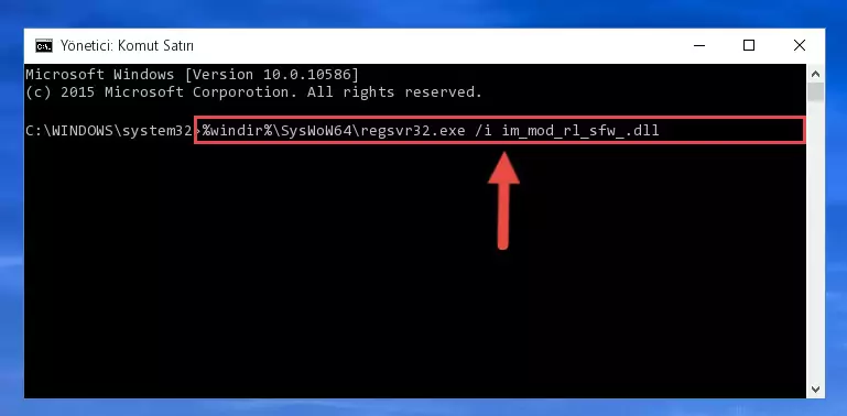 Im_mod_rl_sfw_.dll kütüphanesinin hasarlı kaydını sistemden kaldırma (64 Bit için)