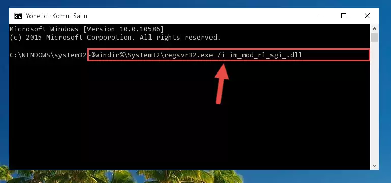 Im_mod_rl_sgi_.dll kütüphanesi için temiz kayıt oluşturma (64 Bit için)